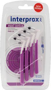 Міжзубна щітка INTERPROX PLUS 2G Х-MAXI (2.4 мм) 4 шт. (DENTAID), фіолетова 44324 фото