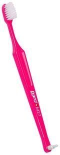 Дитяча зубна щітка paro&reg; children toothbrush M27 середньої жорсткості, з монопучковою насадкою в поліетиленовій упаковці, рожева 7.9744/5 фото