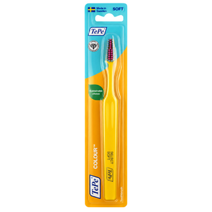 Зубная щетка TePe Colour&trade; Regular Soft в блистере yellow (желтая) 304-0458 фото