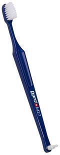 Дитяча зубна щітка paro&reg; children toothbrush M27 середньої жорсткості, з монопучковою насадкою в поліетиленовій упаковці, темно-синя 7.9744/1 фото