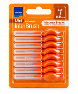 Межзубные ершики InterMed Ergonomic InterBrush Mini 0,45 мм (8 шт.) 5205152016489 фото