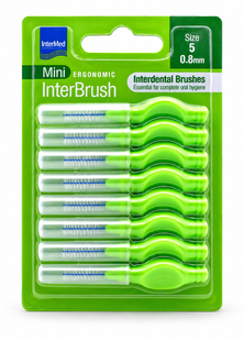 Межзубные ершики InterMed Ergonomic InterBrush Mini 0,8 мм (8 шт.) 5205152016465 фото