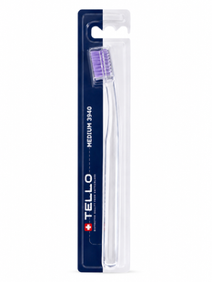 Зубна щітка Tello 3940 Medium, d 0.15mm, фіолетова T3940M-Vi фото