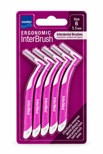 Межзубные ёршики InterMed Ergonomic InterBrush 1,1 мм (5 шт) 5205152016366 фото