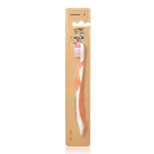 Детская зубная щетка Spokar 3434 T, Soft (мягкая), от 5 до 8 лет, оранжевая 20451103635999_O фото