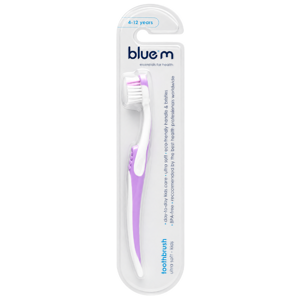 Детская зубная щетка BlueM Soft (от 4 до 12 лет), фиолетовая, в блистере  520-0035 фото