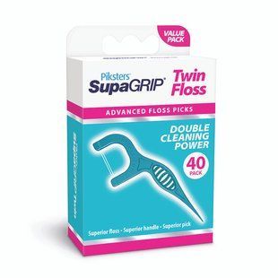 Зубочистка &ndash; подвійний флос Piksters SupaGRIP Twin, 40 шт [335-0211] SUGT40 фото