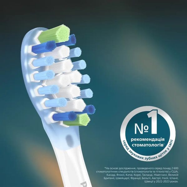Сменные насадки для электрической зубной щетки Philips Sonicare HX9042/87 C3 Premium Plaque Defence White &mdash; 2 шт. HX9042/87 фото