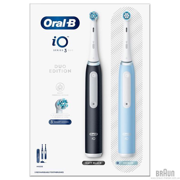 Электрощетка BRAUN Oral-B iO Series 3 Duo iOG3.d.2i6.2K типа 3769 8006540731772 фото
