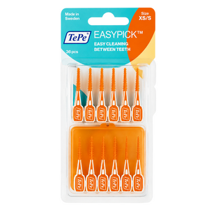 Зубочистки силіконові TePe EasyPick 36 шт., XS/S в блістері (помаранчеві), з кейсом 304-0024 фото