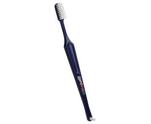 Зубна щітка середньої жорсткості paro&reg; toothbrush M27L з монопучковою насадкою, темно-синя 7.738/1 фото