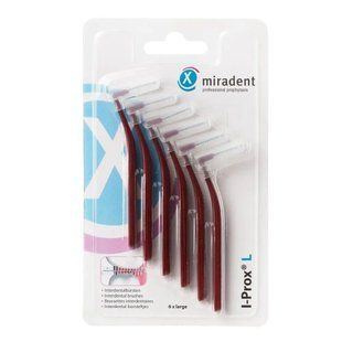 Ручний інтердентальний йоржик Miradent I-Prox L - бордовий, (5,0 мм) 6 шт 630215 фото
