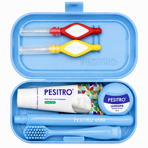 Дорожній набір Pesitro Dental Travel Kit - блакитний TK-Blue фото