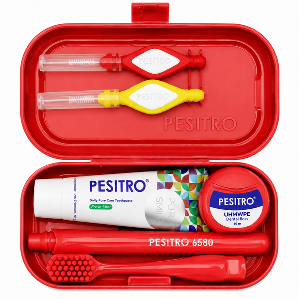 Дорожній набір Pesitro Dental Travel Kit - червоний TK-Red фото