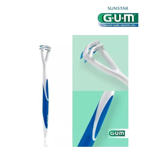 Скребок для язика GUM HALICONTROL, синій 760BTM фото