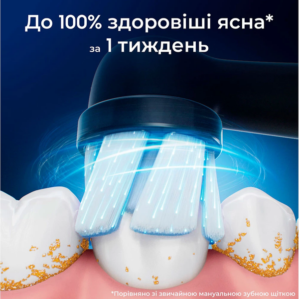 Комплект змінних насадок (4 шт.) для електричної зубної щітки BRAUN Oral-B iO RB SBF-4 Black (80765107) 80765107 фото