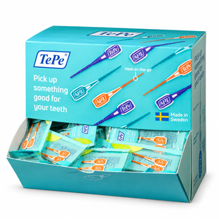 Зубочистки силіконові TePe EasyPick 200*2 шт., XS/S (помаранчеві), диспенсер бокс 304-0468 фото