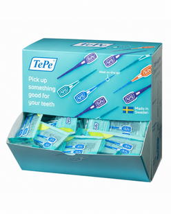 Силиконовые зубочистки TePe EasyPick 200*2 шт., M/L (синие), диспенсер-бокс 304-0470 фото