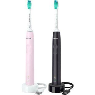 Набір електричних зубних щіток Philips Sonicare HX3675/15 Gemini (серія 3100) Black+Pink HX3675/15 фото
