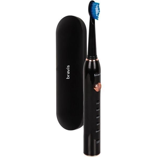 Электрическая зубная щетка с футляром Bravis Travel Black 5 в 1 (XM-801Black) 6591531 фото
