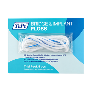 Флосс для мостов и имплантов TePe Bridge & Implant Floss 5 шт 304-0517 фото