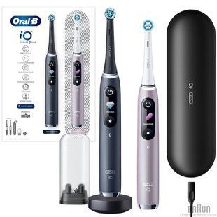 Електрощітки (пара) BRAUN Oral-B iO Series 9 DUO iOM9d.2J2.2AD Рожева+Чорна (2) 4210201411574 фото