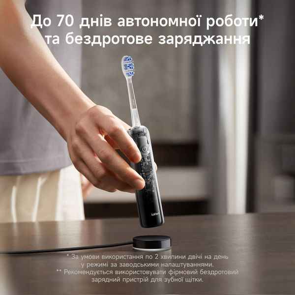 Электрическая зубная щетка Laifen Wave PRO пластиковая Black 1TB92-P-XX-BL-002 фото