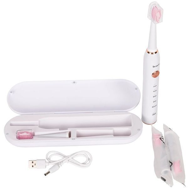 Набор электрических зубных щеток Bravis Travel Family 5 в 1 (XM-801White + XM-801Black) 6630243 фото