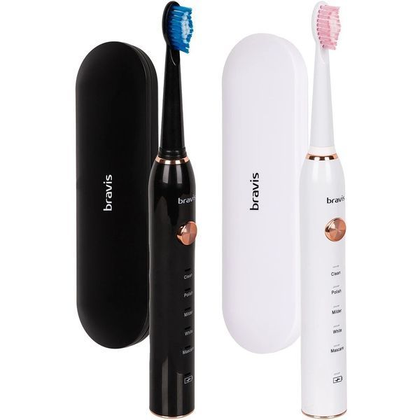 Набор электрических зубных щеток Bravis Travel Family 5 в 1 (XM-801White + XM-801Black) 6630243 фото
