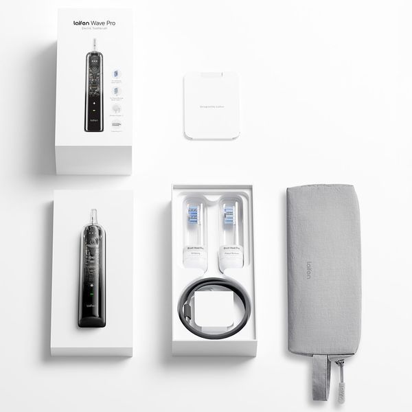 Електрична зубна щітка Laifen Wave PRO прозора 1TB92-P-XX-CR-002 фото