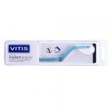 Зубная щетка VITIS IMPLANT ANGULAR, для труднодоступных участков вокруг имплантатов (DENTAID) голубая 42271 фото